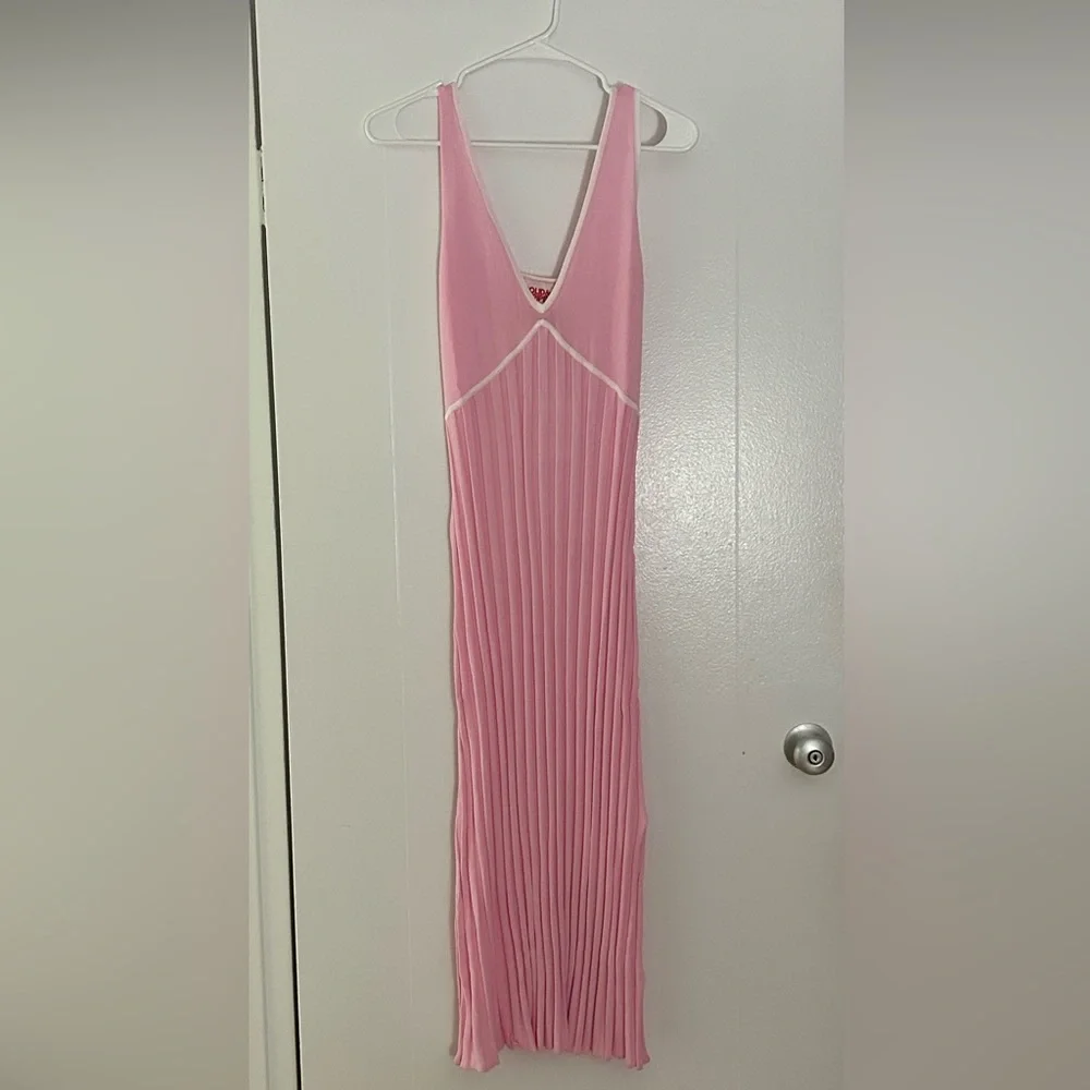 Revolve‎ Solid & Striped Baby Pink Aubrey Dress New Summer Spring Sold Out Cute - Picture 4 of 6
